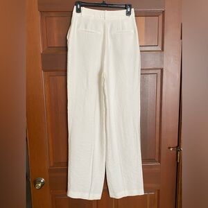 Zara cream pleated pants